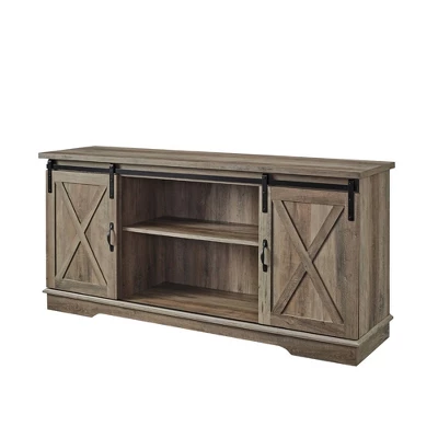Modern Transitional Sliding Barndoor TV Stand for TVs up to 65"- Saracina Home Modern Transitional Sliding Barndoor TV Stand For TVs Up To 65"- Saracina Home -Saracina Home GUEST 693360a1 c63d 4f0c b1fe df6988b47d91
