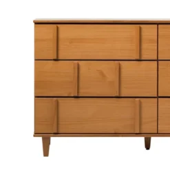 Modern Vertical Accent Solid Wood 6 Drawer Double Dresser - Saracina Home -Saracina Home GUEST 6989dea6 239f 4116 9ec7 63d459c73c0c