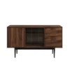 Timothy Modern Lifted Triple Storage Sideboard Dark Walnut - Saracina Home