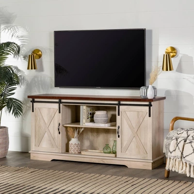 Modern Transitional Sliding Barndoor TV Stand for TVs up to 65"- Saracina Home Modern Transitional Sliding Barndoor TV Stand For TVs Up To 65"- Saracina Home -Saracina Home GUEST 6cfa14d3 36c0 4768 9784 c3a77c7e184f