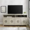 4 Door Modern Media Center TV Stand For TVs Up To 65" Birch - Saracina Home
