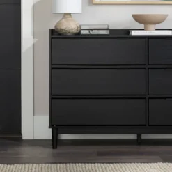 Mid-Century Modern Solid Wood 6 Drawer Double Dresser - Saracina Home -Saracina Home GUEST 6e54a525 852f 4e93 8d57 0eae630fa901