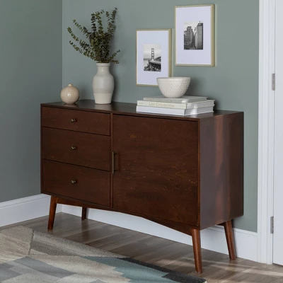 Mid-Century Modern with Closed Storage TV Stand for TVs up to 58" Walnut - Saracina Home Mid-Century Modern With Closed Storage TV Stand For TVs Up To 58" Walnut - Saracina Home -Saracina Home GUEST 713e521d 5360 4a42 a7e4 0e8c94780423