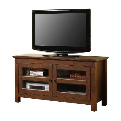2 Door Wood Closed Storage Console TV Stand for TVs up to 50" Brown - Saracina Home 2 Door Wood Closed Storage Console TV Stand For TVs Up To 50" Brown - Saracina Home -Saracina Home GUEST 715c8ce3 7811 48c0 a6db 354358beb5ad