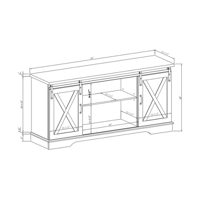 Modern Transitional Sliding Barndoor TV Stand for TVs up to 65"- Saracina Home Modern Transitional Sliding Barndoor TV Stand For TVs Up To 65"- Saracina Home -Saracina Home GUEST 718dd989 f52a 47b4 994a 51f6706185e4