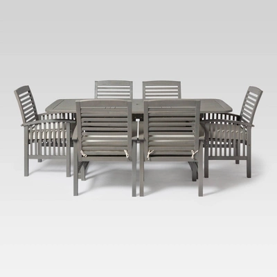 Ravenscroft 7pc Acacia Wood Patio Dining Set with Expandable Table Gray Wash - Saracina Home Ravenscroft 7pc Acacia Wood Patio Dining Set With Expandable Table Gray Wash - Saracina Home -Saracina Home GUEST 71a2e5ef 403a 4f91 9d8c 6094c5d44ba2