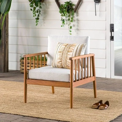 Saracina Home Modern Boho Eucalyptus Outdoor Spindle Arm Chair with Cushions Saracina Home Modern Boho Eucalyptus Outdoor Spindle Arm Chair With Cushions -Saracina Home GUEST 72a486da 59bc 43a7 8701 ad66352120b4