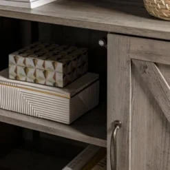 2 Door Farmhouse Highboy TV Stand For TVs Up To 65" Gray Wash - Saracina Home -Saracina Home GUEST 74d44b04 afc3 499b 913a baeffe72da6f