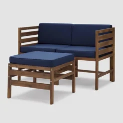 3pc Modular Acacia Wood Patio Chat Set With Cushions - Saracina Home 9 3pc Modular Acacia Wood Patio Chat Set With Cushions - Saracina Home -Saracina Home GUEST 75715dfc 345c 4dac 84f9 12b8f90851ce