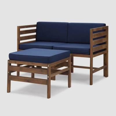 3pc Modular Acacia Wood Patio Chat Set with Cushions - Saracina Home 3pc Modular Acacia Wood Patio Chat Set With Cushions - Saracina Home -Saracina Home GUEST 75715dfc 345c 4dac 84f9 12b8f90851ce