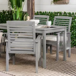 Ravenscroft 5pc Acacia Wood Patio Dining Set - Saracina Home 9 Ravenscroft 5pc Acacia Wood Patio Dining Set - Saracina Home -Saracina Home GUEST 762d0d9e 020b 4a37 ad8d 52684dc657ac