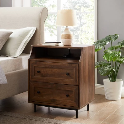 Transitional 2 Drawer Nightstand with USB Port - Saracina Home Transitional 2 Drawer Nightstand With USB Port - Saracina Home -Saracina Home GUEST 781ffe09 6d44 4a9f 8ed7 47a5be6b5603