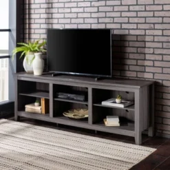 Transitional 6 Cubby Wood Open Storage Wood TV Stand For TVs Up To 80"- Saracina Home 6 Transitional 6 Cubby Wood Open Storage Wood TV Stand For TVs Up To 80"- Saracina Home -Saracina Home GUEST 79e53a3c 9e15 40b4 ae14 2a20944d3dac