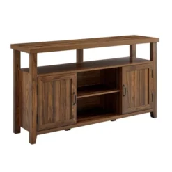 Modern Farmhouse Highboy Double Grooved Door TV Stand For TVs Up To 65" - Saracina Home -Saracina Home GUEST 7ac3442f 0942 41cf 97c5 97eb551f042c