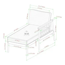 Saracina Home 4pc Modern Boho Eucalyptus Spindle Outdoor Sectional Set -Saracina Home GUEST 7cb4746b ff48 4e8b a789 30747e99823b