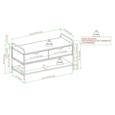 Modern 2 Drawer Storage Entry Bench - Saracina Home Modern 2 Drawer Storage Entry Bench - Saracina Home -Saracina Home GUEST 7d1fcc91 53fe 4d6c 8d03 2dd751a5dfbe
