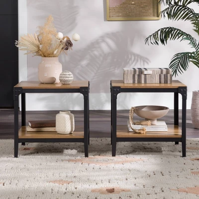 Set of 2 Benny Urban Industrial Angle Iron Side Tables - Saracina Home Set Of 2 Benny Urban Industrial Angle Iron Side Tables - Saracina Home -Saracina Home GUEST 805a5e76 b2c9 47bf ac9c 7696f3043384