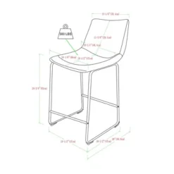 Set Of 2 Laslo Modern Upholstered Faux Leather Counter Height Barstools - Saracina Home 5 Set Of 2 Laslo Modern Upholstered Faux Leather Counter Height Barstools - Saracina Home -Saracina Home GUEST 82e0c872 4cd1 4a83 8f4f 48be7a1c2323