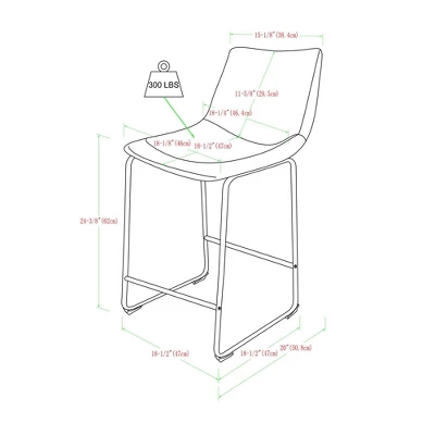 Set of 2 Laslo Modern Upholstered Faux Leather Counter Height Barstools - Saracina Home Set Of 2 Laslo Modern Upholstered Faux Leather Counter Height Barstools - Saracina Home -Saracina Home GUEST 82e0c872 4cd1 4a83 8f4f 48be7a1c2323
