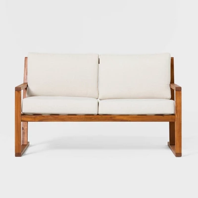 Saracina Home Modern Slat -Back Acacia Outdoor Bench with Cushions Saracina Home Modern Slat -Back Acacia Outdoor Bench With Cushions -Saracina Home GUEST 84a85b31 992a 4de9 9918 8604f4075cb4