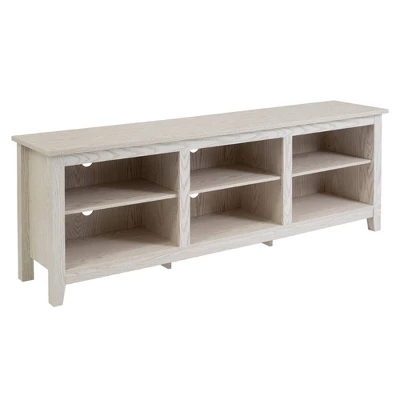 Transitional 6 Cubby Wood Open Storage Wood TV Stand for TVs up to 80"- Saracina Home Transitional 6 Cubby Wood Open Storage Wood TV Stand For TVs Up To 80"- Saracina Home -Saracina Home GUEST 84be4325 475f 481a 9d6d b45d803dbe20
