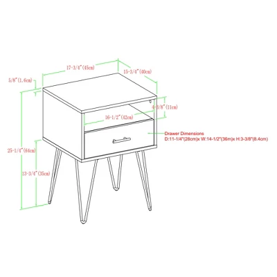 Amal Modern Single Drawer Hairpin Leg Nightstand - Saracina Home Amal Modern Single Drawer Hairpin Leg Nightstand - Saracina Home -Saracina Home GUEST 85221b46 3951 4966 a164 582c3efa59c9