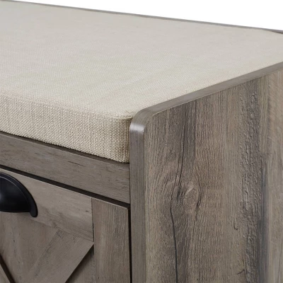 Farmhouse 40" 3 Drawer Storage Bench with Cushion - Saracina Home Farmhouse 40" 3 Drawer Storage Bench With Cushion - Saracina Home -Saracina Home GUEST 854ac1ae b530 4905 831e 1eec3ef6d33f