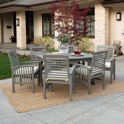 Ravenscroft 7pc Acacia Wood Patio Dining Set with Expandable Table Gray Wash - Saracina Home Ravenscroft 7pc Acacia Wood Patio Dining Set With Expandable Table Gray Wash - Saracina Home -Saracina Home GUEST 889c2880 646f 4dc8 8afa 505dda3449d8