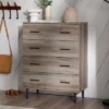 Higgins Modern Vertical 4 Drawer Dresser - Saracina Home