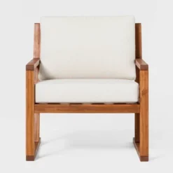 Saracina Home Modern Slat-Back Acacia Outdoor Arm Chair With Cushions 4 Saracina Home Modern Slat-Back Acacia Outdoor Arm Chair With Cushions -Saracina Home GUEST 8c100c19 cce6 4263 bf19 7df869ee1e9b