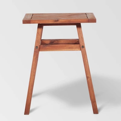 Slatted Chevron Acacia Wood Patio Side Table - Saracina Home Slatted Chevron Acacia Wood Patio Side Table - Saracina Home -Saracina Home GUEST 8d60cd78 1a89 45e3 8ead 5b80f5eee2b6