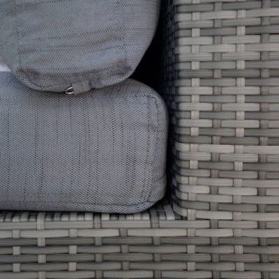 4pc Metal Multi-Shade Rattan Sectional - Gray - Saracina Home 4pc Metal Multi-Shade Rattan Sectional - Gray - Saracina Home -Saracina Home GUEST 8d9592b0 b640 4022 877c 1692c1c327e6