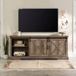Clarabelle Double Sliding X Barn Door TV Stand For TVs Up To 80" - Saracina Home 14 Clarabelle Double Sliding X Barn Door TV Stand For TVs Up To 80" - Saracina Home -Saracina Home GUEST 8e1e8baf e18d 4219 bcfa 59f76785519d