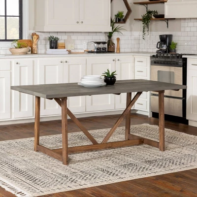 72" Solid Wood Trestle Dining Table - Saracina Home 72" Solid Wood Trestle Dining Table - Saracina Home -Saracina Home GUEST 8fbc3eac 495c 473c a8bb 820001872494