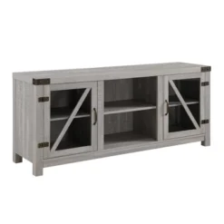 Clarabelle Transitional Glass Barn Door TV Stand For TVs Up To 65" - Saracina Home 16 Clarabelle Transitional Glass Barn Door TV Stand For TVs Up To 65" - Saracina Home -Saracina Home GUEST 9067d82f 95e8 48e1 863d 1c3a262bb2ca