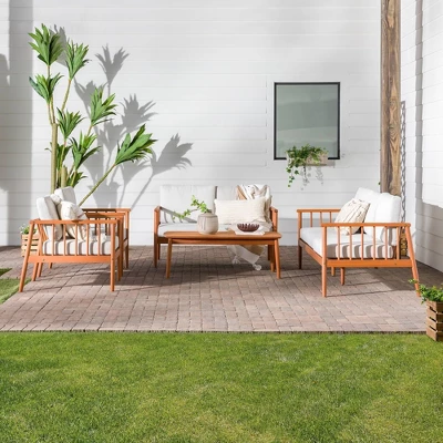 5pc Modern Boho Outdoor Eucalyptus Spindle Chat Set - Saracina Home 5pc Modern Boho Outdoor Eucalyptus Spindle Chat Set - Saracina Home -Saracina Home GUEST 9104d705 e9b1 44a2 aa22 8f6f99720cc4