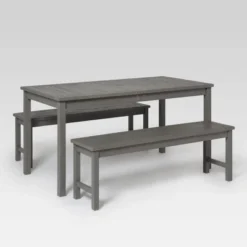 3pc Acacia Wood Simple Patio Dining Set - Saracina Home -Saracina Home GUEST 9457b339 56ef 46ee b56b 7e66a19822f0