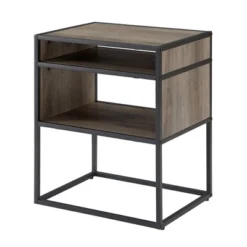 Modern Wood And Metal Side Table With Open Storage - Saracina Home 6 Modern Wood And Metal Side Table With Open Storage - Saracina Home -Saracina Home GUEST 965c7ea1 69f8 4053 a677 91e205fd7ba4