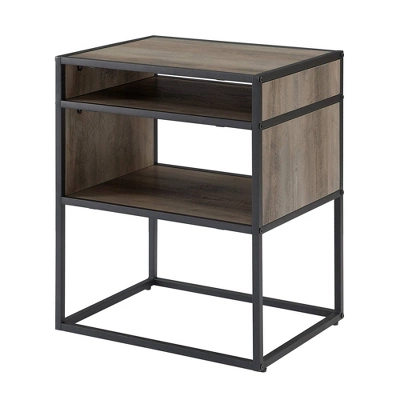 Modern Wood and Metal Side Table with Open Storage - Saracina Home Modern Wood And Metal Side Table With Open Storage - Saracina Home -Saracina Home GUEST 965c7ea1 69f8 4053 a677 91e205fd7ba4