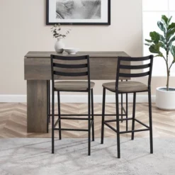 3pc Counter Height Drop Leaf Dining Set Gray Wash - Saracina Home 6 3pc Counter Height Drop Leaf Dining Set Gray Wash - Saracina Home -Saracina Home GUEST 96762721 7df9 4e01 baca 36dc965f4255