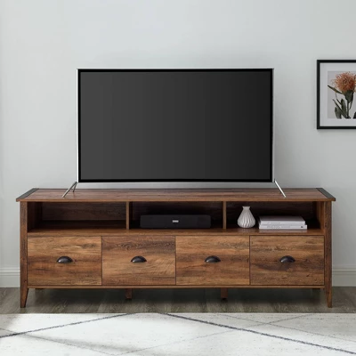 4 Drawer Farmhouse TV Stand for TVs up to 80" - Saracina Home 4 Drawer Farmhouse TV Stand For TVs Up To 80" - Saracina Home -Saracina Home GUEST 96a5e6bf bea8 466a b714 93192818c2e9