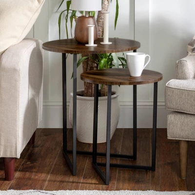 2pc Glam V Leg Nesting Side Tables - Saracina Home 2pc Glam V Leg Nesting Side Tables - Saracina Home -Saracina Home GUEST 9836668f 1f42 4aa7 8b7b 911cda0de694
