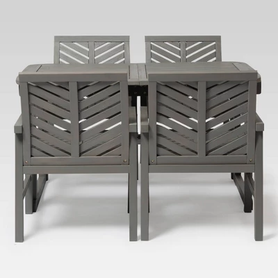 5pc Slatted Extendable Acacia Wood Patio Dining Set - Saracina Home 5pc Slatted Extendable Acacia Wood Patio Dining Set - Saracina Home -Saracina Home GUEST 99bbc339 5382 45b6 9821 1dac64db2b81