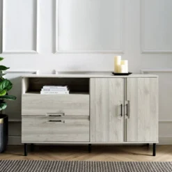 56" 2 Door Contemporary Sideboard - Saracina Home