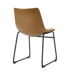 Set Of 2 Laslo Modern Upholstered Faux Leather Dining Chairs - Saracina Home -Saracina Home GUEST 9c08c6e5 09f4 403a 844a a5fe7811db86