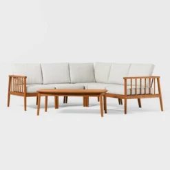 Saracina Home 6pc Modern Boho Outdoor Eucalyptus Spindle Sectional -Saracina Home GUEST 9c16328e 5a66 4ffc 8141 a2a60ce01c81