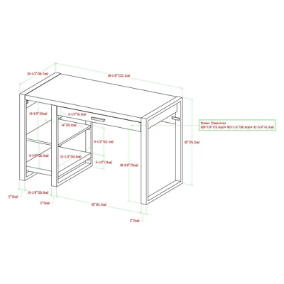 48" Industrial Farmhouse Tech Desk with USB Dark Walnut - Saracina Home 48" Industrial Farmhouse Tech Desk With USB Dark Walnut - Saracina Home -Saracina Home GUEST 9dc32ca9 1669 4b0f 9cc4 24355437a07a