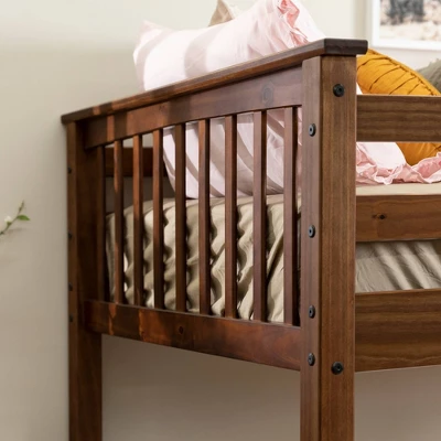 Twin Over Twin Transitional Cottage Solid Pine Bunk Bed Walnut - Saracina Home Twin Over Twin Transitional Cottage Solid Pine Bunk Bed Walnut - Saracina Home -Saracina Home GUEST 9e6f1555 d064 4b28 afc0 d09b87b37a3e