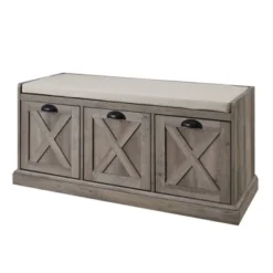 Farmhouse 40" 3 Drawer Storage Bench With Cushion - Saracina Home 8 Farmhouse 40" 3 Drawer Storage Bench With Cushion - Saracina Home -Saracina Home GUEST a06a3999 9ea1 49c2 a26a d2bdec9f883f