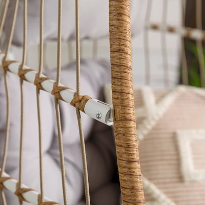 Toluca Hanging Outdoor Boho Egg Chair with Cushion - Saracina Home Toluca Hanging Outdoor Boho Egg Chair With Cushion - Saracina Home -Saracina Home GUEST a1dfd6d0 71de 4508 9b6f 0be074039cff